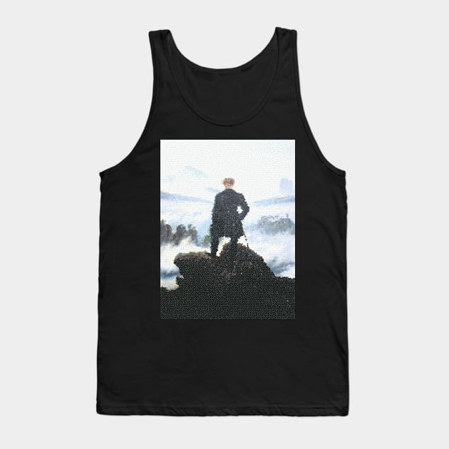 Wanderer above the Sea of Fog Pixels Tank Top by Copeman Designs